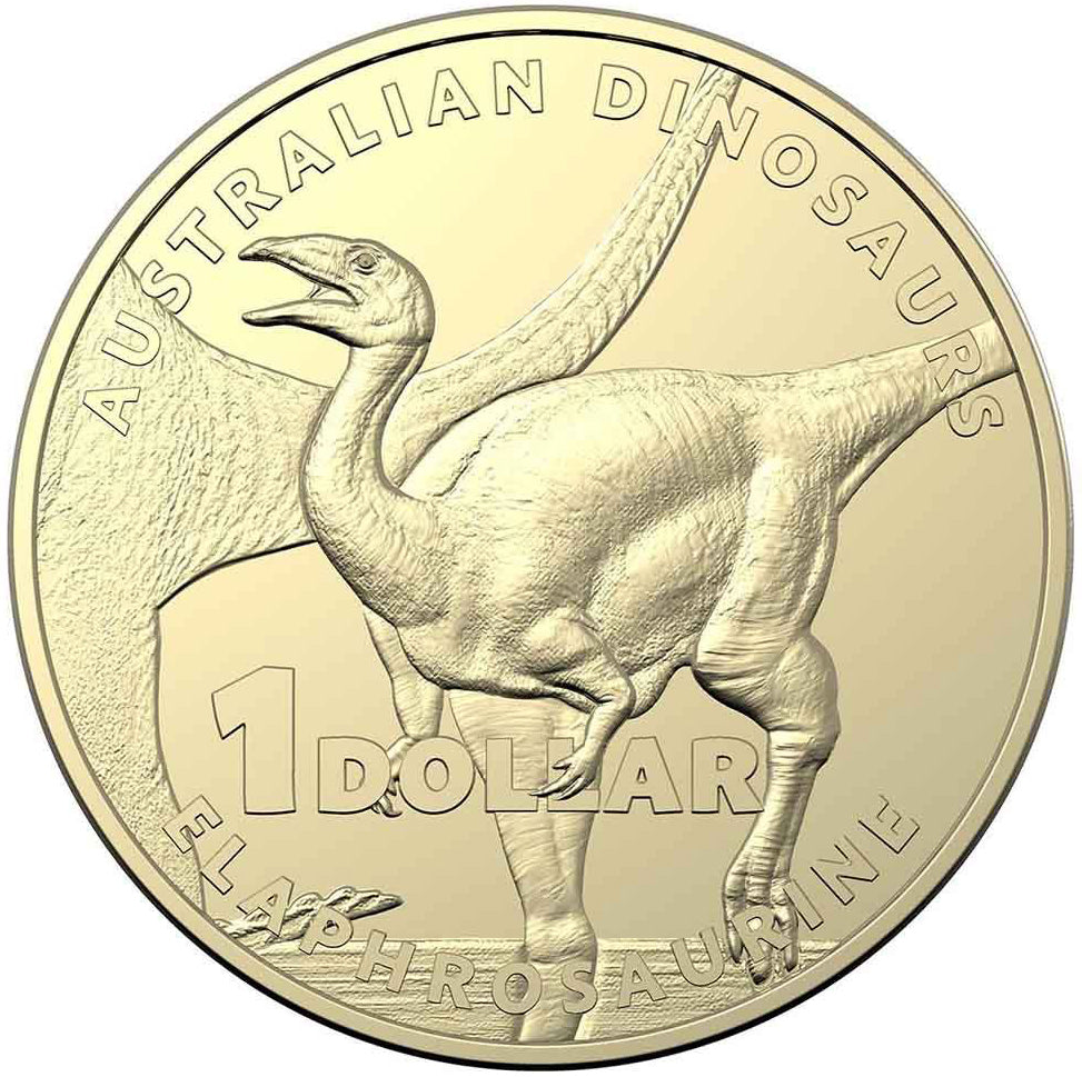 2022 $1 Australian Dinosaurs Elaphrosaurine PNC