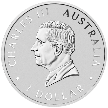 2024 $1 Australian Emu 1oz Silver Coloured Coin