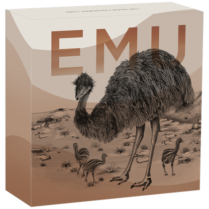 2024 $1 Australian Emu 1oz Silver Coloured Coin