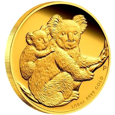 2008 $15 Australian Koala 1/10oz Gold Proof Coin