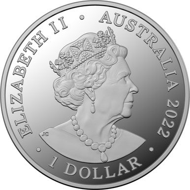 2022 $1  1/2oz Fine Silver Proof Coin - Bounding Silver - Kangaroo