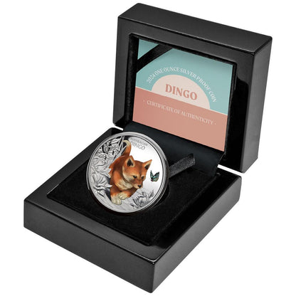 Niue 2024 $1 Australian Baby Animals Dingo 1oz Silver Coloured Proof Coin