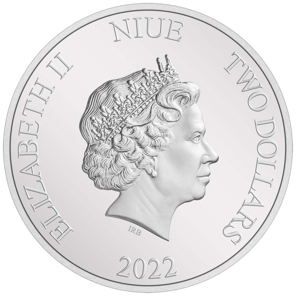 Niue 2022 $2 Star Wars Bad Batch Hunter 1oz Silver Coloured Proof Coin