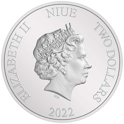 Niue 2022 $2 Star Wars Bad Batch Hunter 1oz Silver Coloured Proof Coin