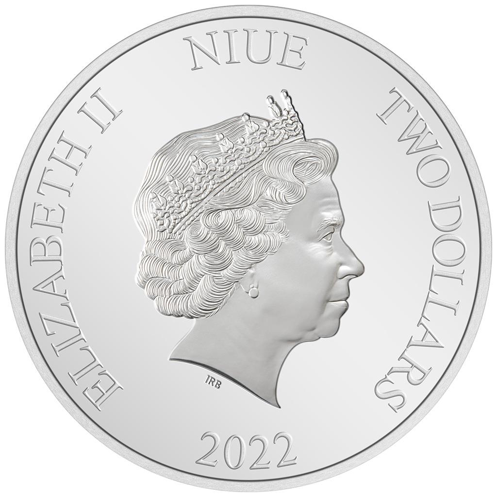 Niue 2022 $2 Star Wars Bad Batch Wrecker 1oz Silver Coloured Proof Coin