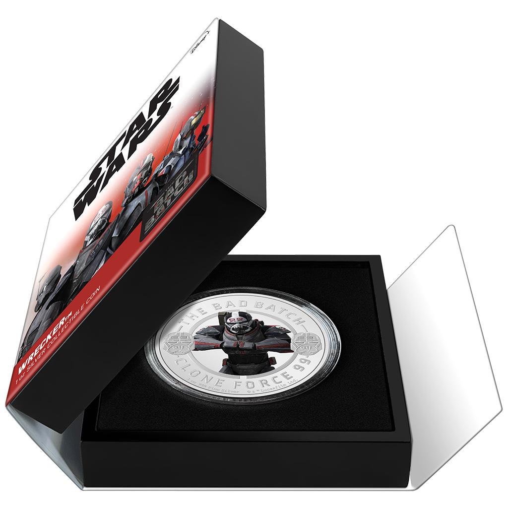Niue 2022 $2 Star Wars Bad Batch Wrecker 1oz Silver Coloured Proof Coin