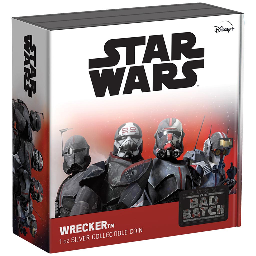 Niue 2022 $2 Star Wars Bad Batch Wrecker 1oz Silver Coloured Proof Coin