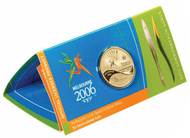 2006 $5 Commonwealth Games Melbourne Queen's Baton Relay Uncirculated Coin