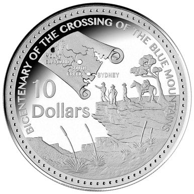 2013 $10 Bicentenary of The Crossing of The Blue Mountains Silver Proof Coin