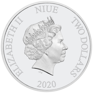 Niue 2020 $2 Star Wars Boba Fett 1oz Silver BU Coin
