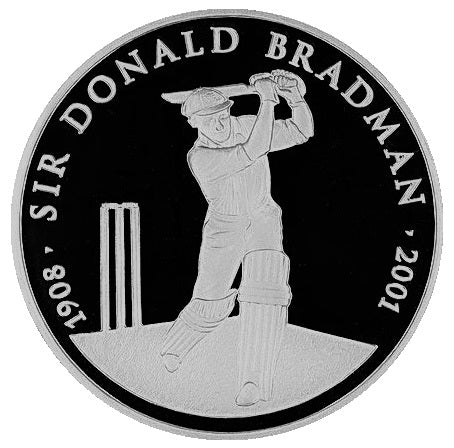 2001 $5 Sir Donald Bradman 1oz Silver Proof Coin