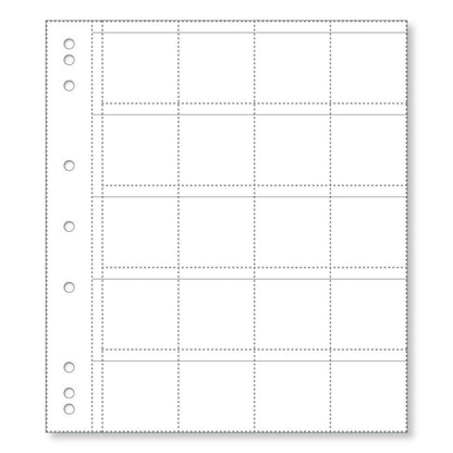 Renniks Coin Album Refill Pages 20 Pocket 10 Pack