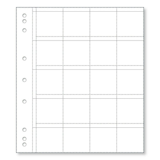 Renniks Coin Album Refill Pages 20 Pocket 10 Pack