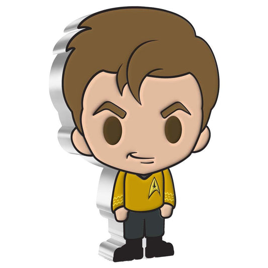 Niue 2021 $2 Chibi Star Trek Captain James T. Kirk Shaped 1oz Silver Proof Coin