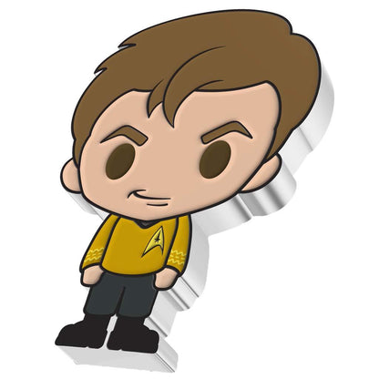 Niue 2021 $2 Chibi Star Trek Captain James T. Kirk Shaped 1oz Silver Proof Coin