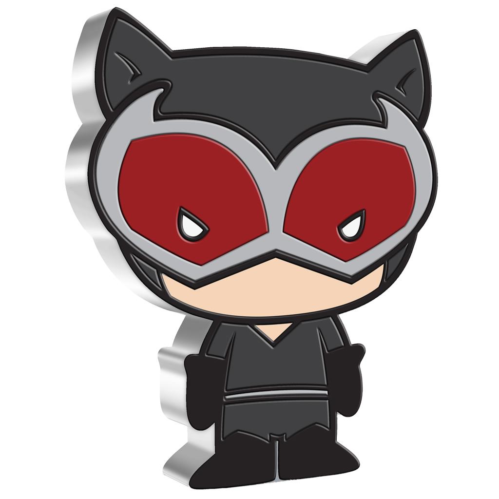 Niue 2021 $2 Chibi DC Comics Catwoman Shaped 1oz Silver Proof Coin