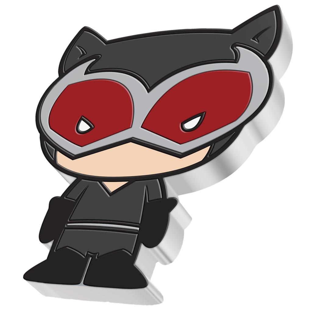 Niue 2021 $2 Chibi DC Comics Catwoman Shaped 1oz Silver Proof Coin
