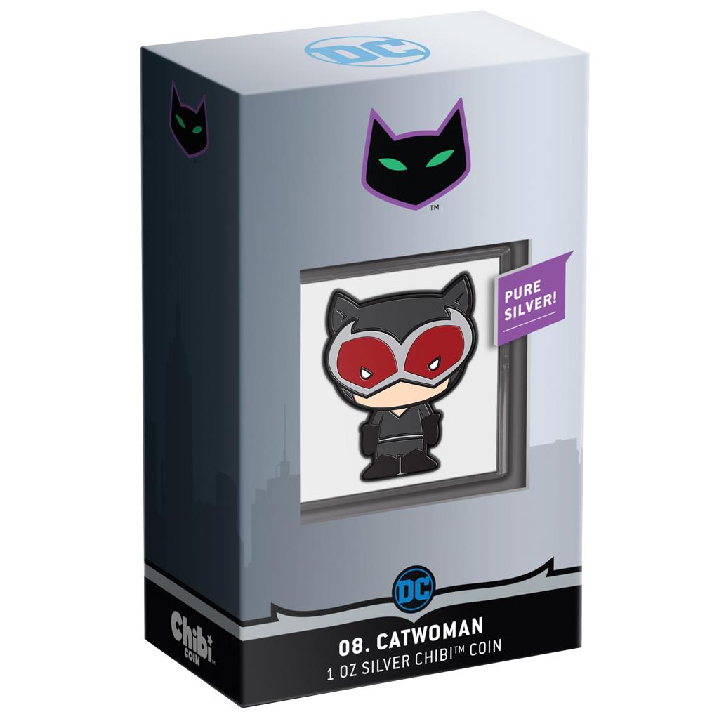 Niue 2021 $2 Chibi DC Comics Catwoman Shaped 1oz Silver Proof Coin