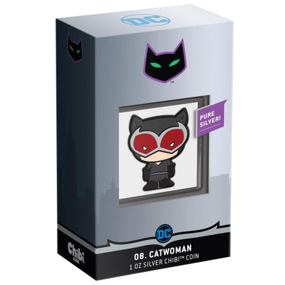 Niue 2021 $2 Chibi DC Comics Catwoman Shaped 1oz Silver Proof Coin