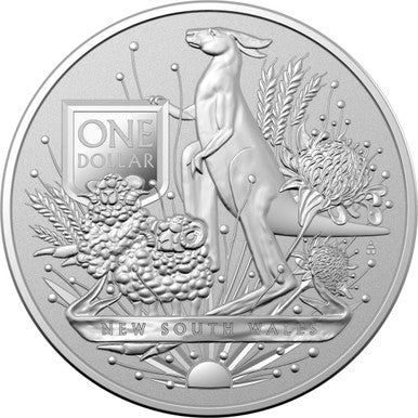 2022 $1 Coat of Arms New South Wales 1oz Silver BU Coin