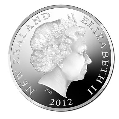 NZ 2012 $1 Queen Elizabeth Diamond Jubilee 1oz Silver Coloured Proof Coin