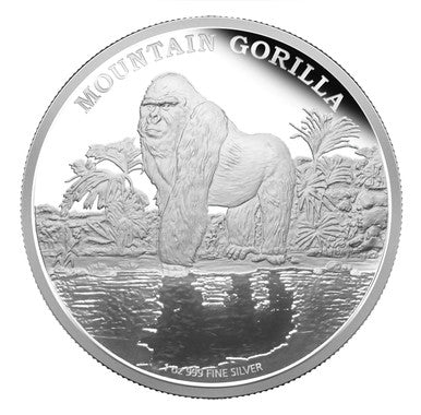 Niue 2015 $2 Endangered Species Mountain Gorilla 1oz Silver Proof Coin
