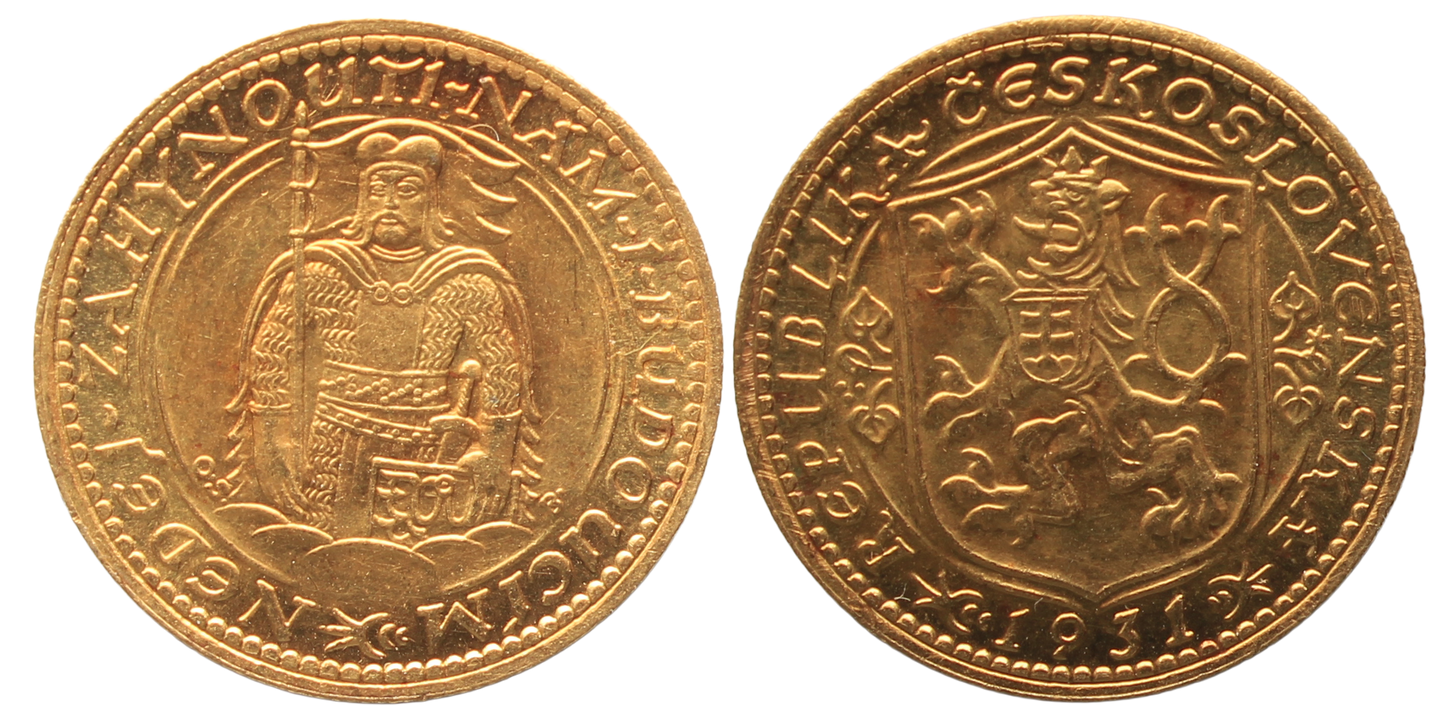 Czechoslovakia, 1931 Gold Dukat UNC