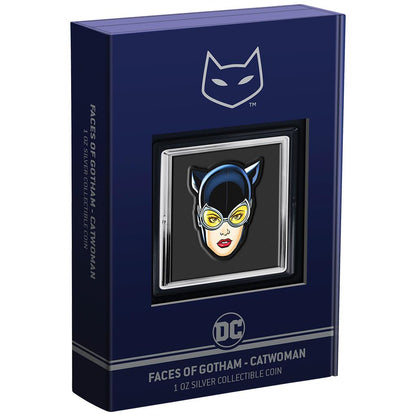 Niue 2022 $2 DC Comics Faces of Gotham Catwoman 1oz Silver Coloured Proof Coin