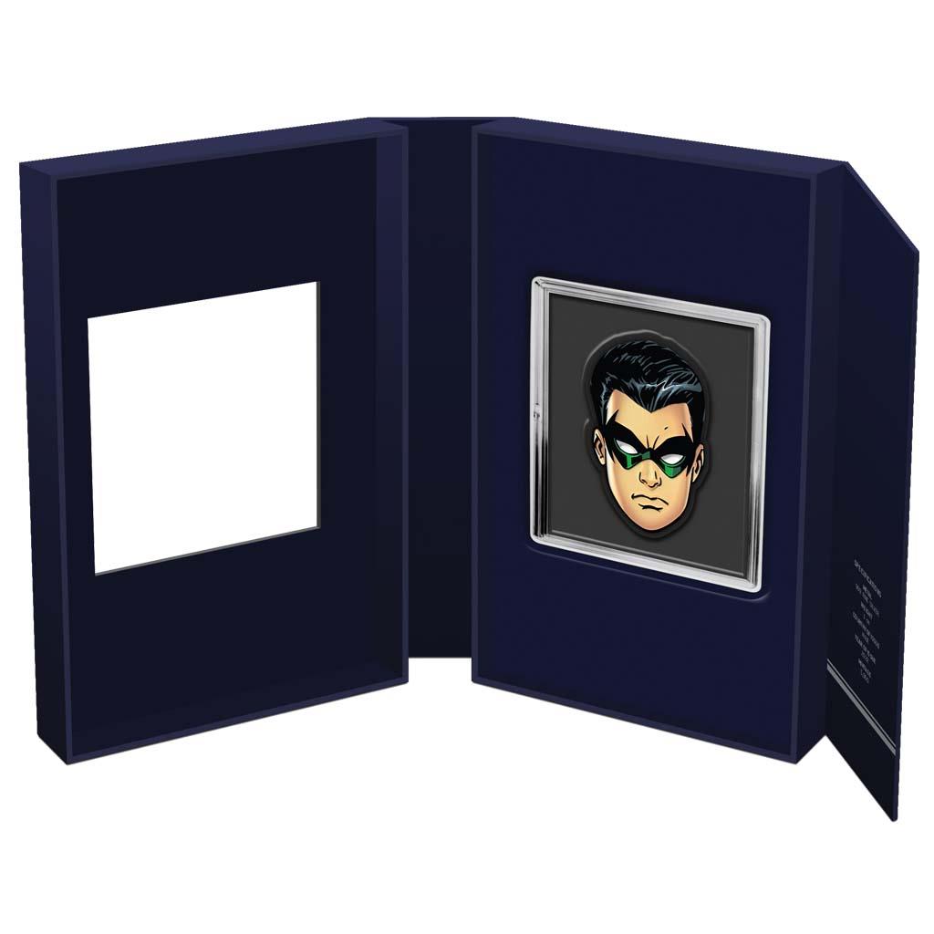 Niue 2022 $2 DC Comics Faces of Gotham Robin 1oz Silver Coloured Proof Coin