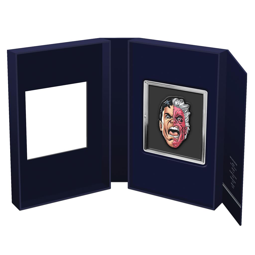 Niue 2022 $2 DC Comics Faces of Gotham Two Faces 1oz Silver Coloured Proof Coin