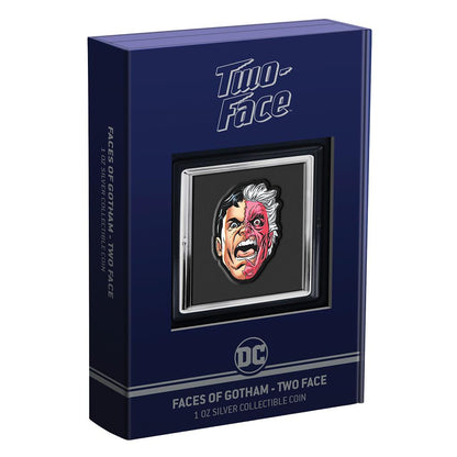 Niue 2022 $2 DC Comics Faces of Gotham Two Faces 1oz Silver Coloured Proof Coin