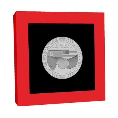 2018 United States - North Korea Summit in Singapore 20g Zinc Proof like Medallion