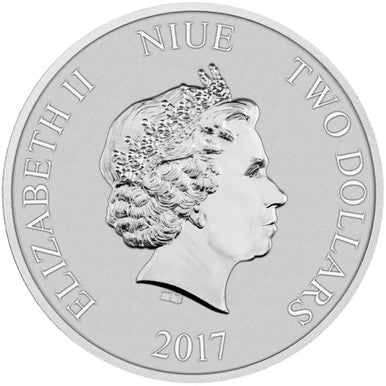 Niue 2017 $2 Star Wars Darth Vader 1oz Silver BU Coin
