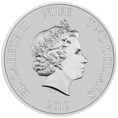 Niue 2019 $2 Star Wars Darth Vader 1oz Silver BU Coin