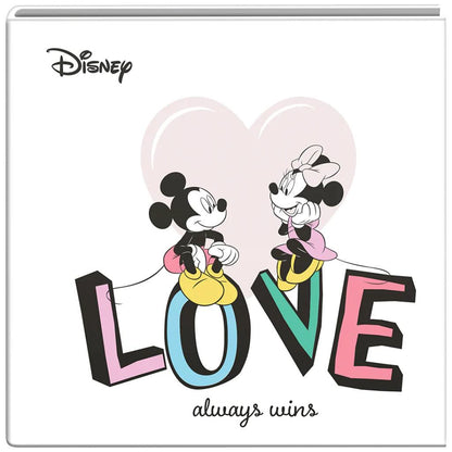 Niue 2023 $2 Disney Love Mickey and Minnie Mouse 1oz Silver Coloured Proof Heart Shaped Coin