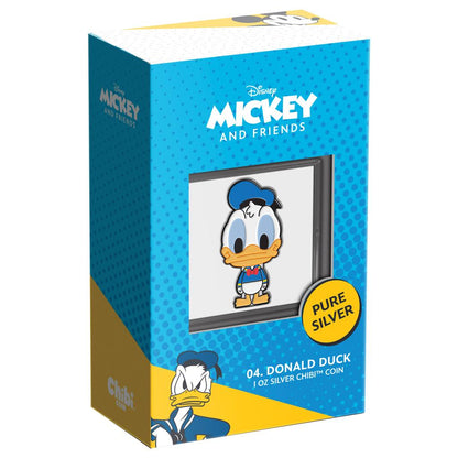 Niue 2021 $2 Chibi Disney Mickey and Friends Donald Duck Shaped 1oz Silver Proof Coin