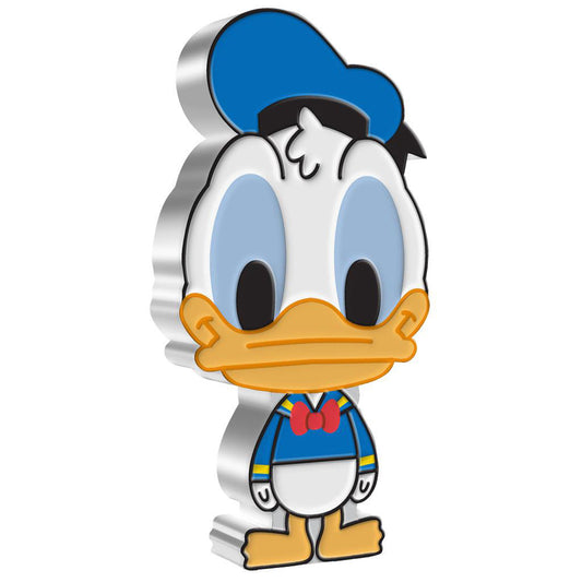 Niue 2021 $2 Chibi Disney Mickey and Friends Donald Duck Shaped 1oz Silver Proof Coin