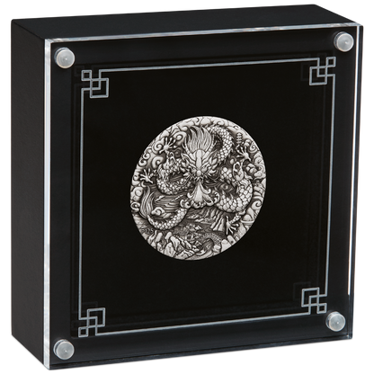 2024 $2 Lunar Year of The Dragon 2oz Silver Antiqued Coin
