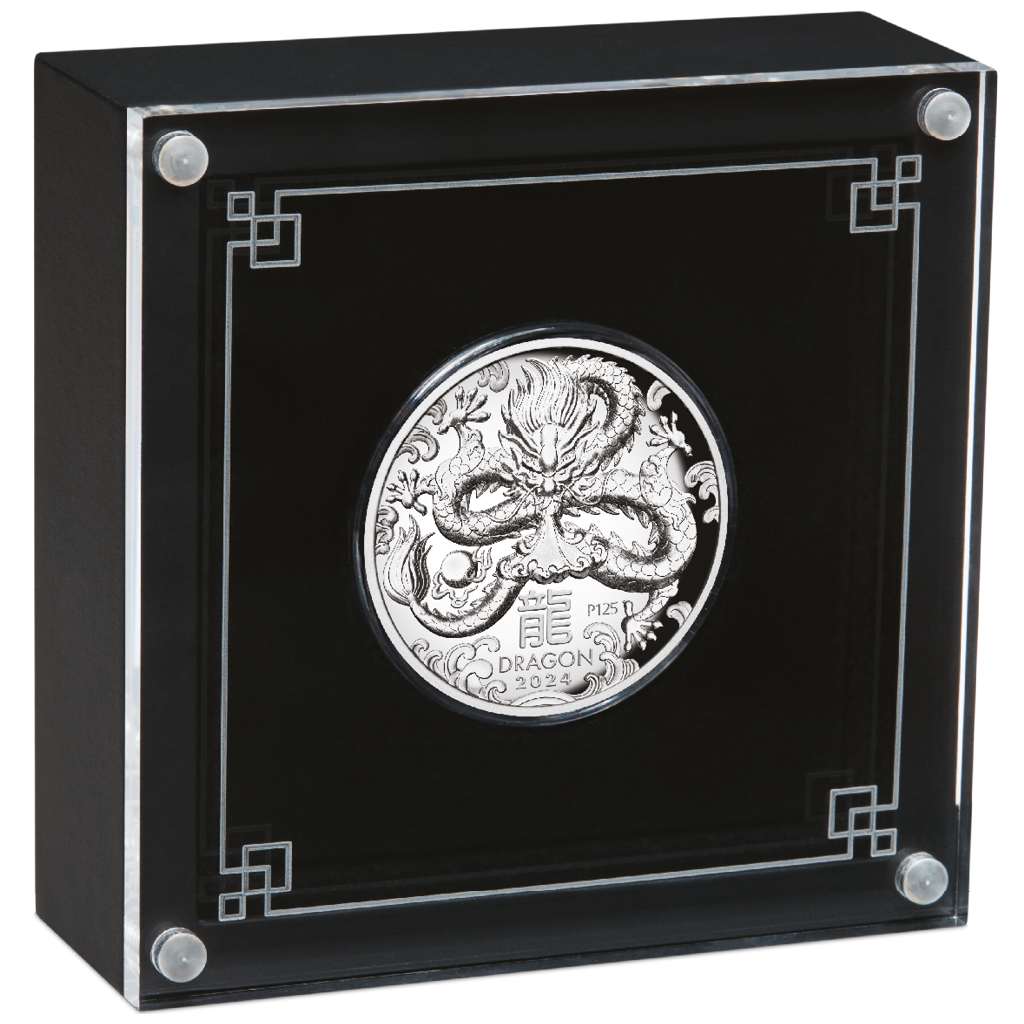 2024 $1 Lunar Year of The Dragon 1oz Silver High Relief Proof Coin