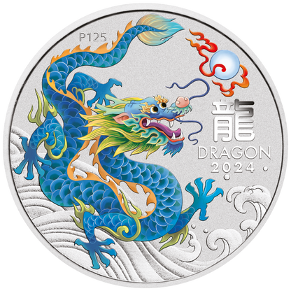 2024 50c Lunar Year of The Dragon 1/2oz Silver 10 Coin Set