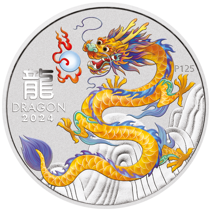 2024 50c Lunar Year of The Dragon 1/2oz Silver 10 Coin Set