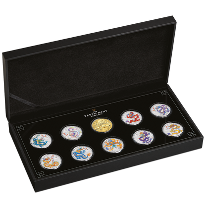 2024 50c Lunar Year of The Dragon 1/2oz Silver 10 Coin Set