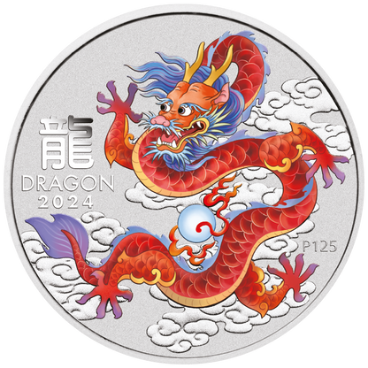 2024 50c Lunar Year of The Dragon 1/2oz Silver 10 Coin Set