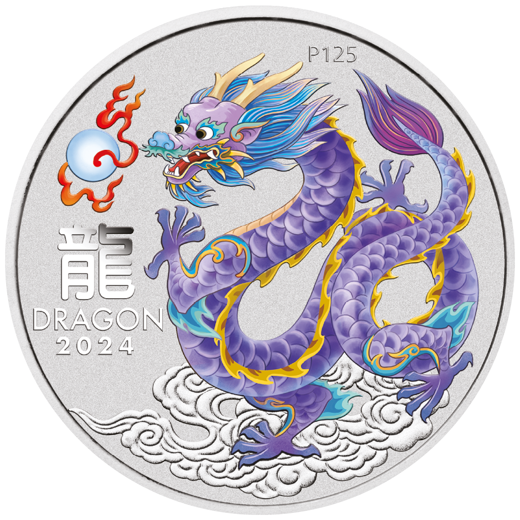 2024 50c Lunar Year of The Dragon 1/2oz Silver 10 Coin Set