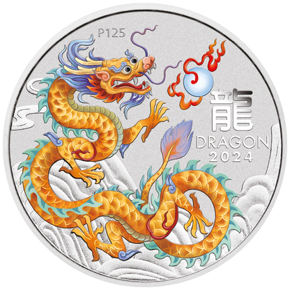 2024 50c Lunar Year of The Dragon 1/2oz Silver 10 Coin Set