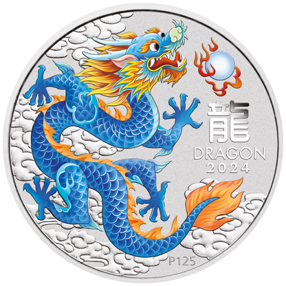2024 50c Lunar Year of The Dragon 1/2oz Silver 10 Coin Set
