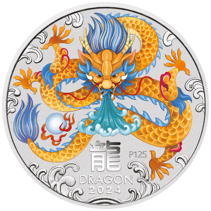 2024 50c Lunar Year of The Dragon 1/2oz Silver 10 Coin Set