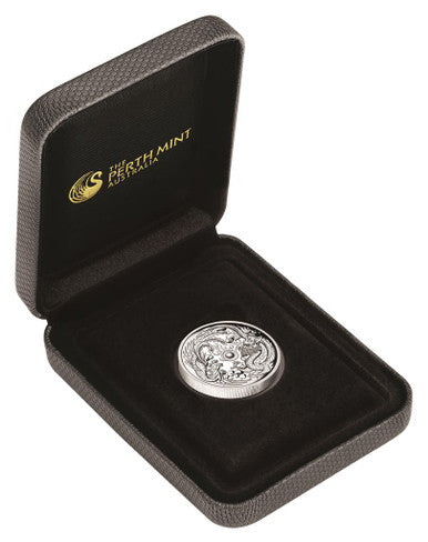 2017 $1 Dragon & Phoenix 1oz Silver High Relief Proof Coin