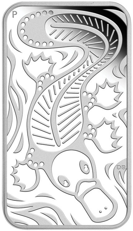 2011 $1 Dreaming Platypus 1oz Silver Rectangle Shaped Coin