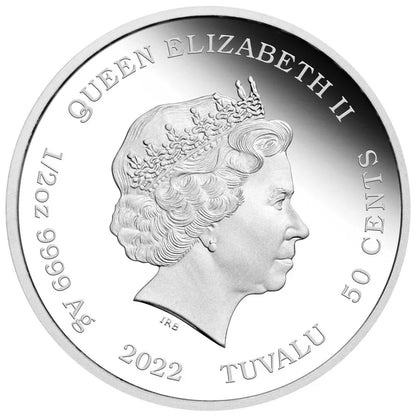 Tuvalu 2022 50c Elf On The Shelf 1/2oz Silver Coloured Proof Coin